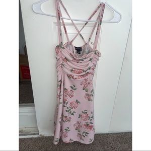 Pink floral dress